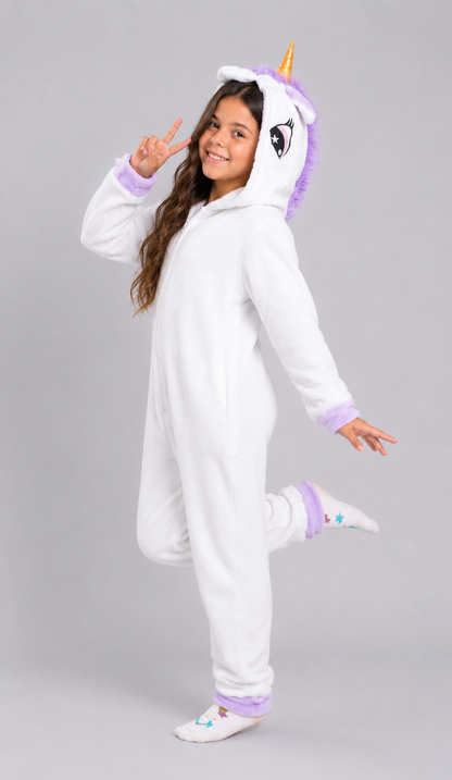 Pijama temática Unicornio Blanco - Morado