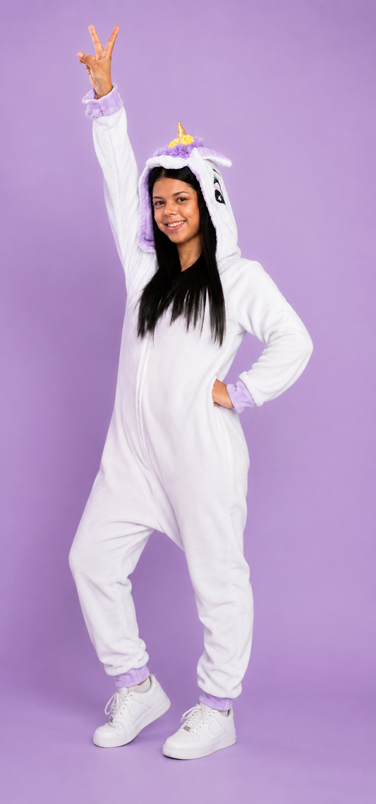Pijama temática Unicornio Blanco - Morado